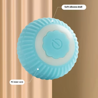 Nouveau jouet interactif pour chien en silicone écologique, balle roulante automatique électrique avec lumière LED, jouet intelligent pour chat