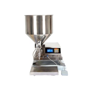 Machine de remplissage semi-automatique pour beurre de cacahuète, sauce chili, crème, pâte, confiture, avec mélangeur pneumatique - Product Image 5