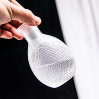 Ensemble de service à saké en verre martelé givré style Japandi avec carafe à vin chaud et seau à glace, distributeur de vin de fruits et de vin de riz sans plomb, coffret cadeau