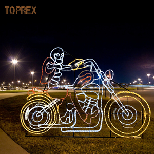 Impermeabile LED Neon zucca <span class=keywords><strong>Spectre</strong></span> lo scheletro cavalcando luce motivo di illuminazione per <span class=keywords><strong>la</strong></span> decorazione di eventi di Halloween - Product Image 5