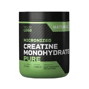 Creatina Micronizada natural em pó 300g de Monohidrato de Creatina pura OEM para o crescimento muscular de força de força