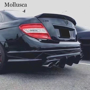 สำหรับ C-Class W204 4 ประตู/2 ประตู รุ่น C63 สไตล์คาร์บอนไฟเบอร์  ลิ้นกันชนหลัง  ดิฟฟิวเซอร์หลัง ปี 2007-2014 - Product Image 6