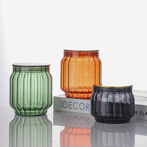 Nouveau design <span class=keywords><strong>de</strong></span> bocal à bougie vide personnalisé <span class=keywords><strong>de</strong></span> luxe <span class=keywords><strong>en</strong></span> forme <span class=keywords><strong>de</strong></span> citrouille porte-bougies <span class=keywords><strong>en</strong></span> verre à haute teneur <span class=keywords><strong>en</strong></span> borosilicate avec boîte - Product Image 1