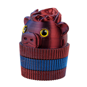 Creative Cow Design 3 Layer Manual Tobacco <b>Grinder</b> Plastic Smoking Accessory Storage Dispenser - Product Image 2