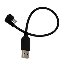 U kabel ekstensi Data tipe 90 derajat, kabel ekstensi Data Tablet ponsel Game Android kepang cepat 5pin