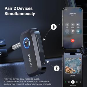 Adaptateur <span class=keywords><strong>Bluetooth</strong></span> 5.4 <span class=keywords><strong>UGREEN</strong></span>, appels mains libres et réduction du bruit, AUX 3,5 mm vers récepteur <span class=keywords><strong>Bluetooth</strong></span> pour autoradio, haut-parleur domestique - Product Image 5