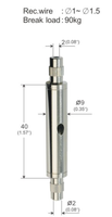 Système de suspension pneumatique réglable, clips en cuivre et laiton durables, tailles personnalisables pour la gestion des câbles à filetage externe