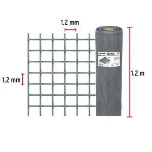 Box with 1 unit <strong>Roll</strong> of 30 m x 1.2 m gray fiberglass <strong>mosquito</strong> <strong>netting</strong> - Product Image 2