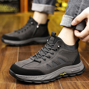 Botas de Nieve para Hombre, Botines con Punta Redonda, Forro de Piel, Suela de Goma, Cálidas para Invierno, Zapatos Gruesos para Exteriores - Product Image 4