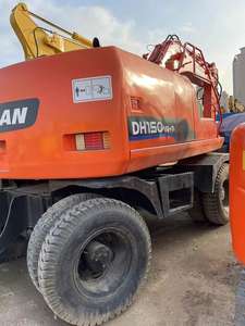 Excavadora de Ruedas Usada Doosan DH150 150W-7 de 15 Toneladas, Corea del Sur, con Motor, Bomba y Cucharón de 1.38m, Potencia de 75KW - Product Image 4