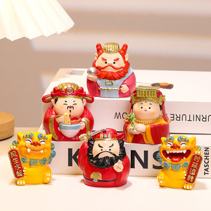 Figura de resina Zhong Kui, 2 piezas, decoración de escritorio de estilo chino moderno para oficina y regalo - Product Image 2