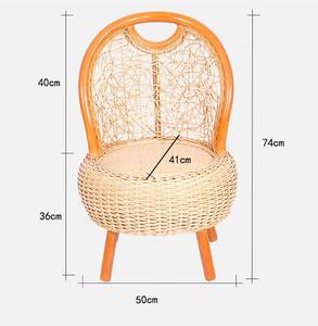 Chaise en rotin bas <span class=keywords><strong>balcon</strong></span> <span class=keywords><strong>salon</strong></span> maison petite chaise en bois massif simple <span class=keywords><strong>Mini</strong></span> chaise basse chinoise - Product Image 6
