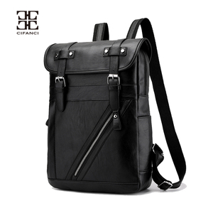 Zaino Vintage in Ecopelle PU Impermeabile Casual da Viaggio con Fibbia e Cerniera, Zainetto di Grande Capacità Porta PC per Uso Quotidiano da <span class=keywords><strong>Uomo</strong></span> - Product Image 2