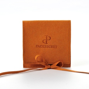 PackSecret OEM Custom Made Suede Jewelry Pouch Flap Packaging Pouch Microfiber Jewelry Pouch - Product Image 1