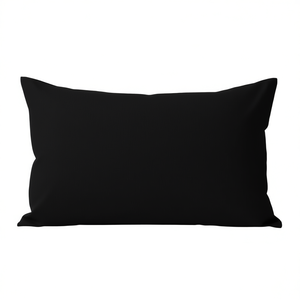 Funda de almohada 100% algodón negra 50X75cm Tamaño UK ajuste estándar - Product Image 3