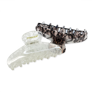 Chasesun Grande pince à cheveux en dentelle de 13 cm pour queues de cheval, usage quotidien - Product Image 1