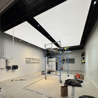 Panneau de plafond suspendu en aluminium rectangulaire diffuseur de lumière LED à film souple haute CRI sur mesure pour studio photo automobile