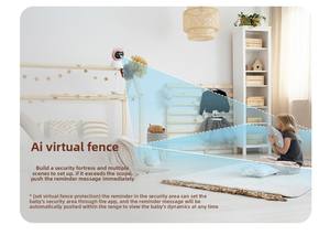 Q2BM WIFIキット360度PTZベビーモニターWIFI接続音楽プレーヤー泣き声検出新生児カメラ - Product Image 6