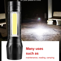Mini Torche Rechargeable Longue en Aluminium Lampe de Poche LED