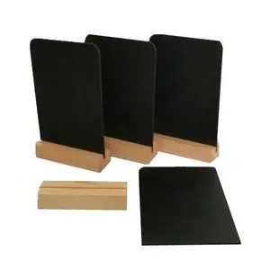 מיני הודעה סימני Blackboard, עץ שולחן לוח וגיר כניסה עם בסיס Stand עבור חתונה, חג ההודיה, חג המולד