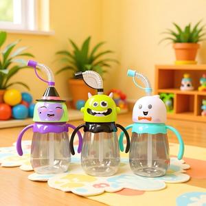 Gobelet à paille avec poignée en PET, motif dessin animé monstre fantôme sorcière ventre rond, pour animaux de compagnie, produit transfrontalier très vendu et en stock - Product Image 1