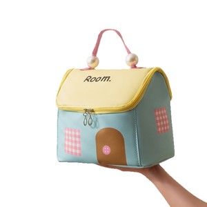 Trousse de maquillage mignonne en forme de mini-maison, grande capacité, compartimentée, pour voyage, toilette, rangement à domicile et salle de bain pour femmes - Product Image 5