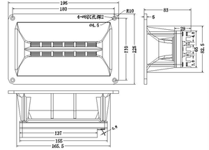 Haut-parleurs à ruban haute puissance Samtronic, haut-parleurs planaires en aluminium, transformateur de fréquence moyenne pour la réparation, bricolage, haut-parleurs audio haute fidélité - Product Image 6