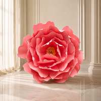 Sculpture géante de tête de rose en papier, fleur artificielle rose, décoration pour événements de mariage, affichage floral commercial, décoration de scène