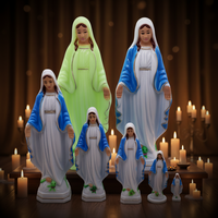 Statue de la Vierge Marie en résine peinte à la main, cadeau religieux catholique artistique en gros