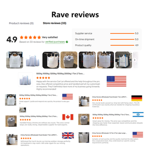 Sac Jumbo Personnalisé 0,5-3 Tonnes Option 4 Boucles de Levage Sacs en Vrac FIBC 100% PP Vierge Rapport de Sécurité 5:1 Grand Sac <span class=keywords><strong>Stabilisé</strong></span> aux UV - Product Image 3