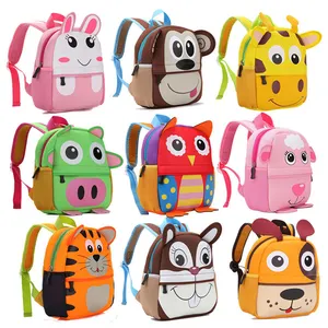 Милые девушки мультяшный рюкзак Водонепроницаемый Детский неопреновый школьный рюкзак сумка для детей
