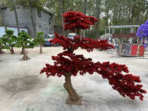 高品質の室内用ポドカルパス盆栽、庭の装飾品、松の木、高さ2mの生きた人工松の木 - Product Image 2