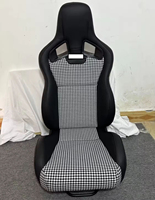 Sièges de voiture de course de luxe en cuir style RECARO CS Sportster, sièges sport en PVC et fibre de carbone pour BMW et Honda