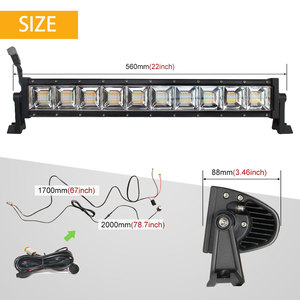 Tự động Hệ Thống Chiếu Sáng 22 Inch 100W Màu Sắc Thay Đổi 9613BS Hàng Duy Nhất Xe Led Thanh Ánh Sáng - Product Image 4