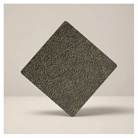 Panneaux muraux ou de plafond artistiques rétro en laiton et acier inoxydable Antique146 pour projets architecturaux