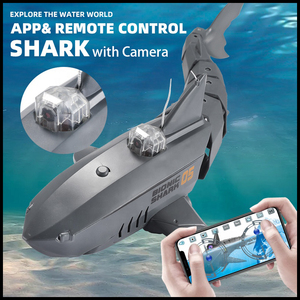 Juguete de Barco Tiburón a Control Remoto con Cámara, Sumergible, Eléctrico, con WiFi y FPV, Resistente al Agua, para Piscina - Product Image 2