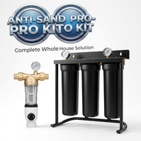 Système de filtration d'eau haute pression 10 bars pour toute la maison - Big Blue 20 pouces 3 étapes avec pré-filtre à sédiments à rotation