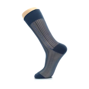 Business-Style Striped Mid-Tube Thick Men's Sports <b>Socks</b> for Summer Breathable Quick-Dry Logo High Quality - Product Image 2