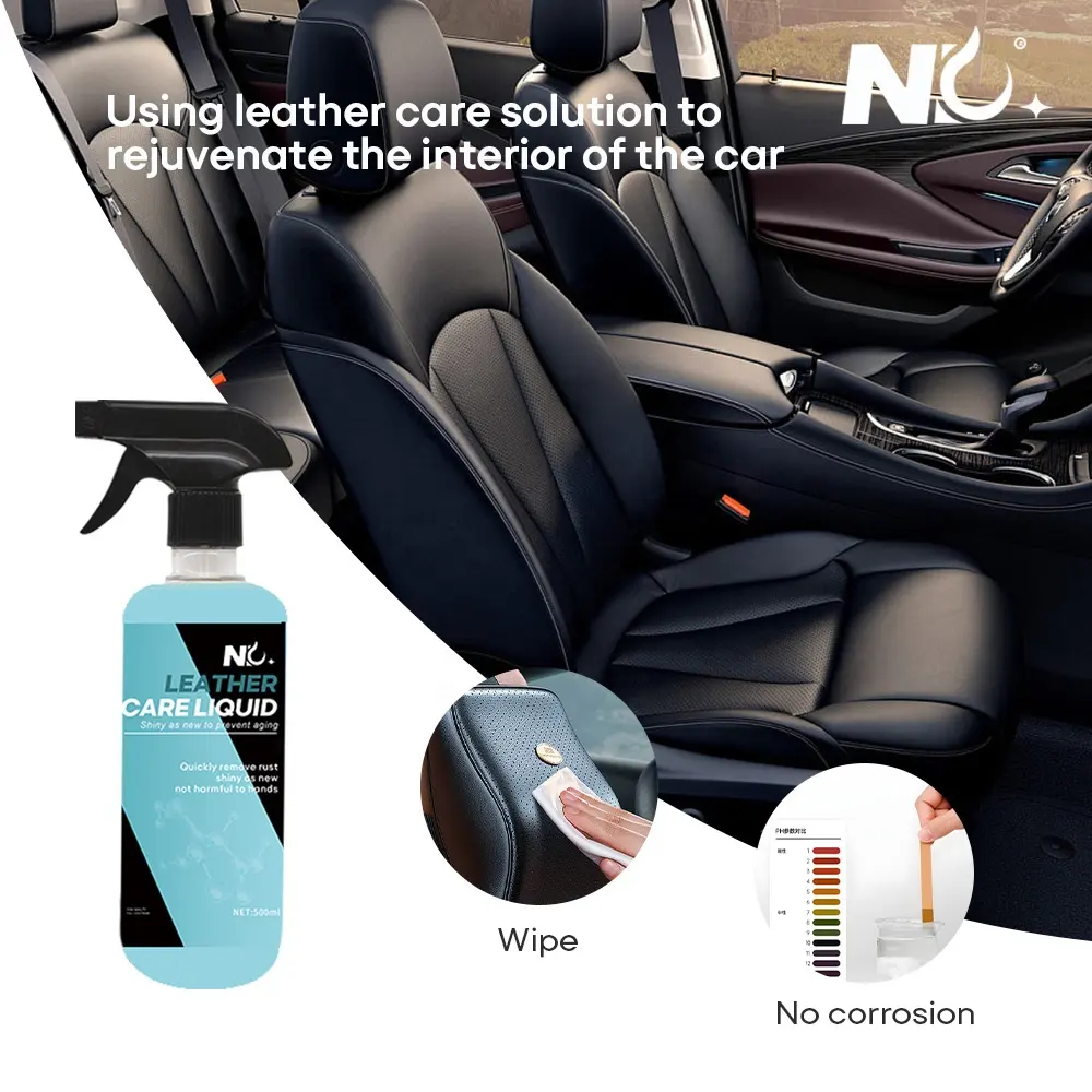 500ml Chegam Novas OEM/ODM Car Care Car Liquid Wax Couro Polonês Wax Care Car Leather Esmalte Para Proteção De Couro