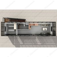 Petite maison maison mobile maison de travail bureau Pod Apple cabine 20 pieds 40 pieds extérieur moderne populaire maison préfabriquée