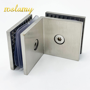 Abrazadera de Vidrio para Ducha, Baño, 180 90 Grados, Herraje de Acero Inoxidable, Soporte de Barandilla Montado en la <span class=keywords><strong>Pared</strong></span>, para Piscina, Balcón, Valla - Product Image 3