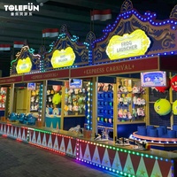 CE Tolefun Express Carnival Multi Game Booth Roll Balls Commercial Vintage Funfair Midway Interactive Prize Game Led Light Metal