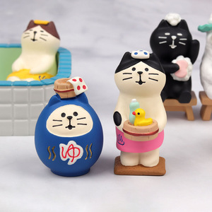 Cute Cat Figurine Resin Animal Shape Home Decoration Artistic Desktop Gift - Product Image 1