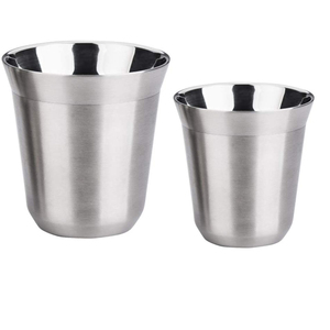 Double wall stainless steel coffee cup