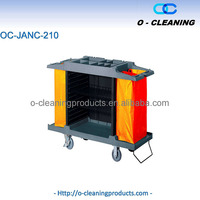 Chariot de service hôtelier O-Cleaning avec porte, chariot utilitaire pour le ménage, chariot de nettoyage commercial, chariot de blanchisserie