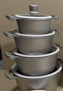 Ensemble de casseroles de haute qualité sans PFOA, choix sain, non toxique, 10 pièces, 20 cm, 24 cm, 28 cm, casserole à soupe, poêle à frire de 24 cm - Product Image 6