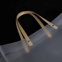 Sac fourre-tout transparent givré en OPP avec poignée, pour fleurs, respectueux de l'environnement, compatible micro-ondes, faible MOQ (100 pièces)