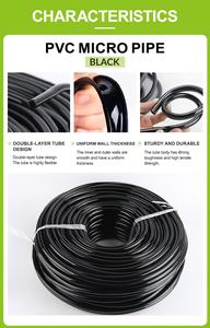 Kit goutteur de micro tuyau en plastique PE protégé contre les UV blanc <span class=keywords><strong>à</strong></span> l'extérieur et noir <span class=keywords><strong>à</strong></span> l'intérieur pour tuyau d'eau de serre irrigation de jardin - Product Image 6