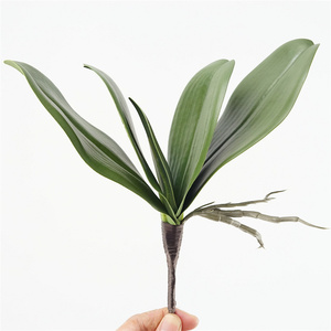 Hot Sale PU Real Touch Grüne Pflanzen Künstliche Schmetterlings orchideen blätter für Orchideen blumen arrangements - Product Image 3