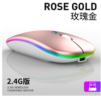 Harga Pabrik Murah Mouse Gaming Ergonomis Nirkabel Mini Optik RGB Silent LED Backlit untuk Laptop Komputer PC Macbook 2.4GHz